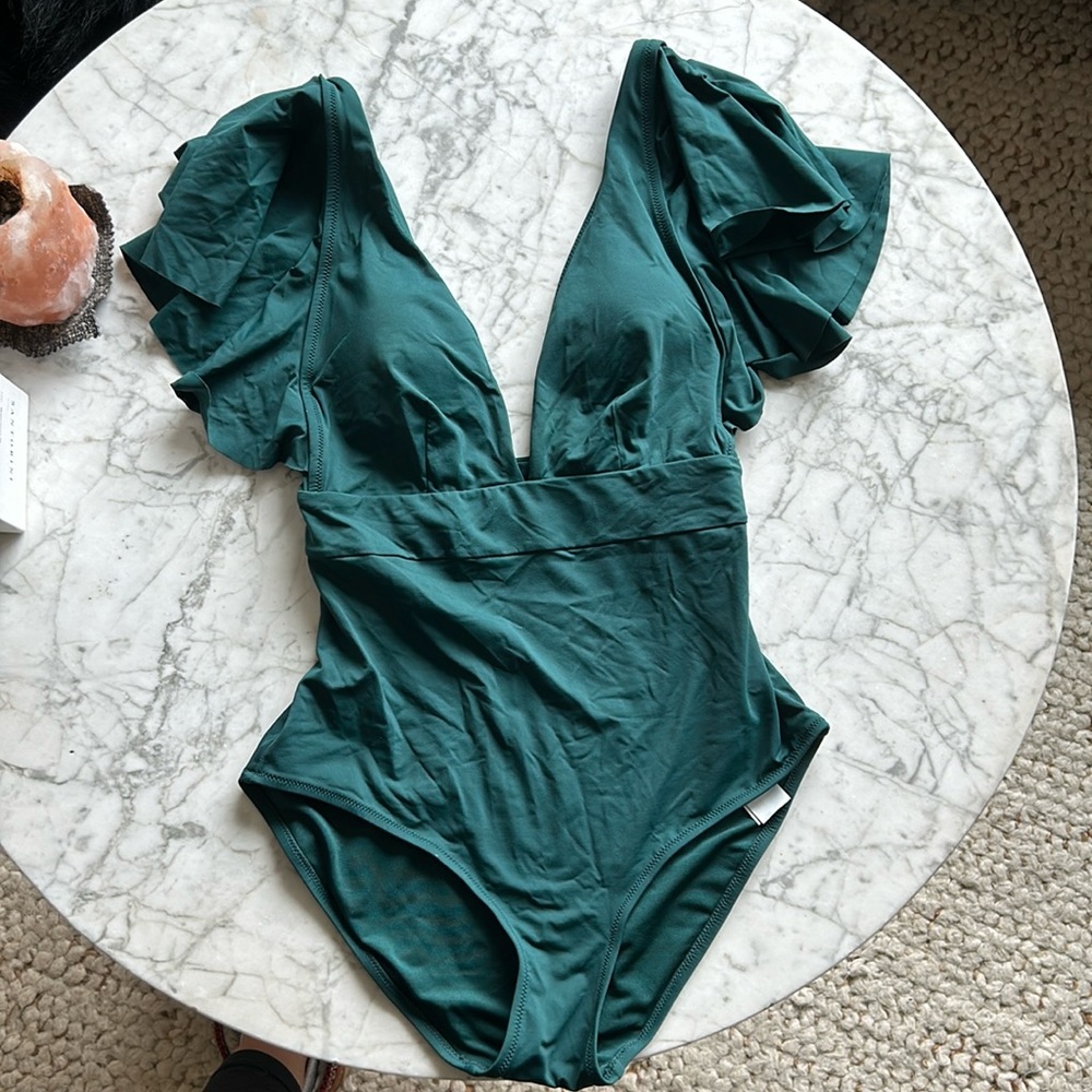 Oysho flutter sleeve one piece